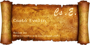 Csató Evelin névjegykártya